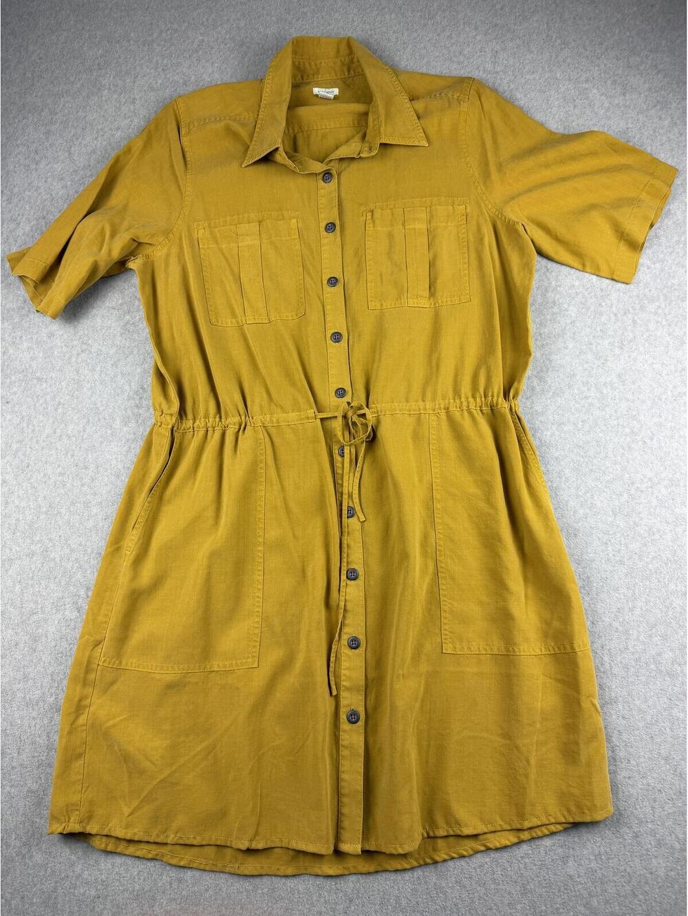 Sundance Golden Button-Up Shirtdress Med